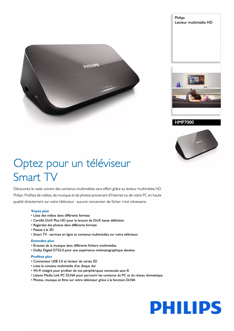 Page n°1 - Fiche technique Philips HMP7000