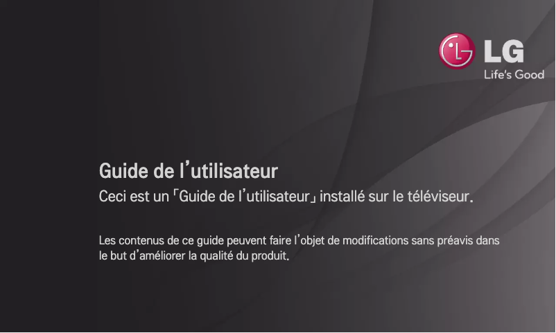 Page n°1 - Manuel utilisateur LG 47LM6690