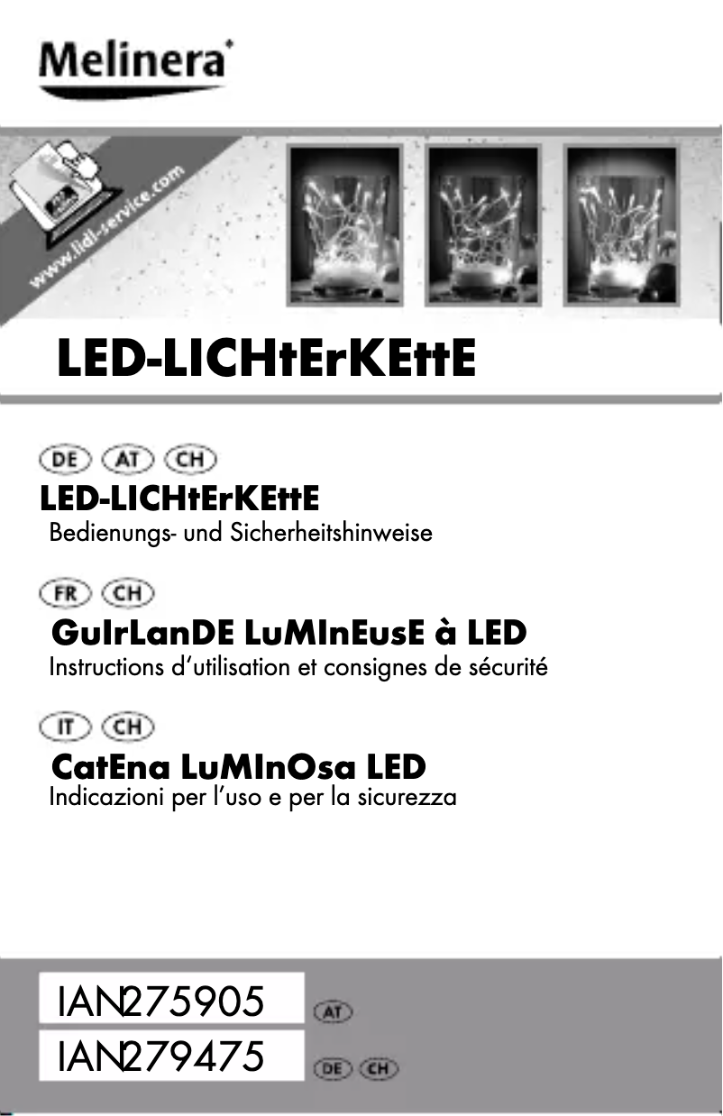 Page 1 de la notice Manuel utilisateur Melinera HG01171