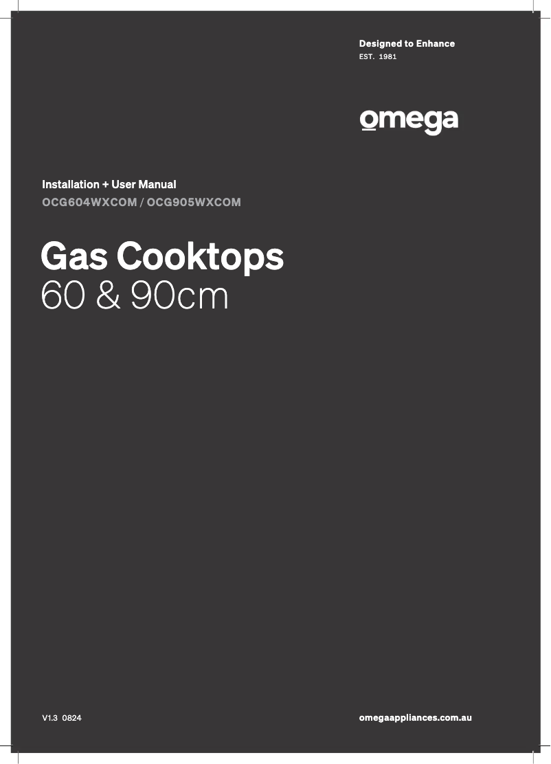 Page n°1 - Manuel utilisateur Omega OCG604WXCOM