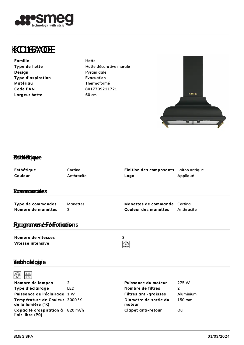 Image de la première page du manuel de l'appareil KC16AOE