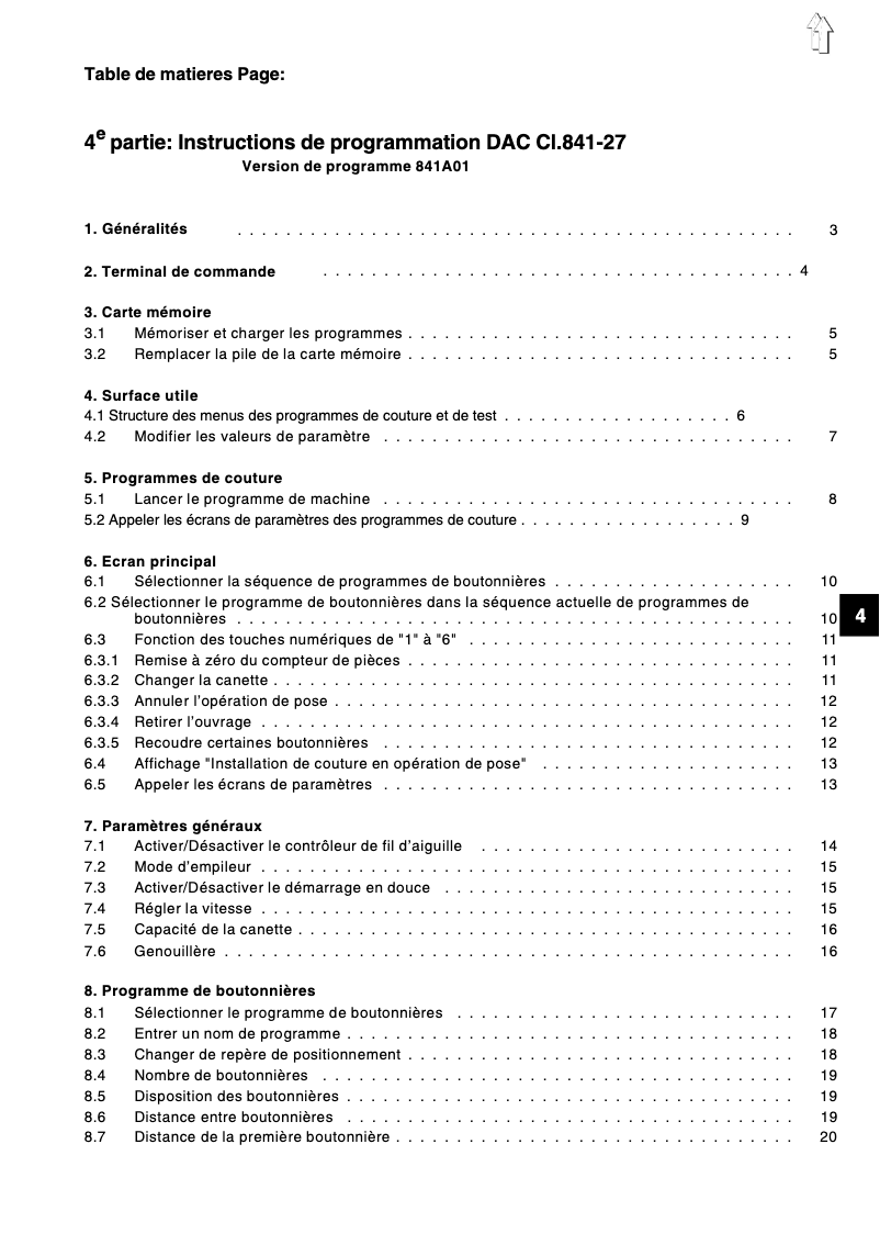 Image de la première page du manuel de l'appareil 841-27