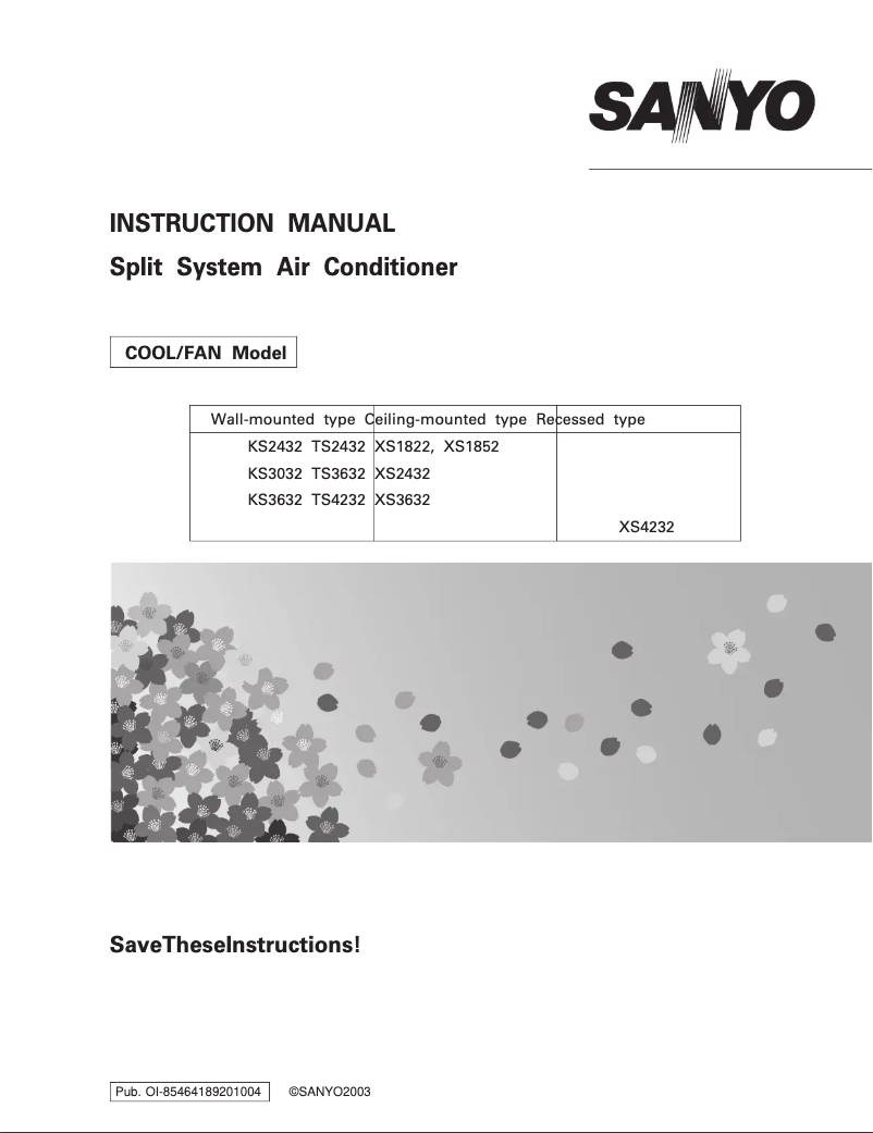Page 1 de la notice Manuel utilisateur Sanyo KS3632