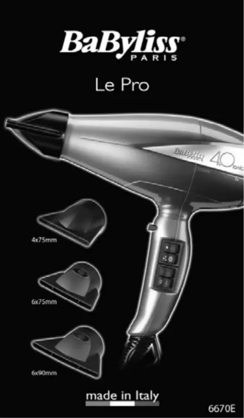Page n°1 - Manuel utilisateur BaByliss Le Pro 6675E