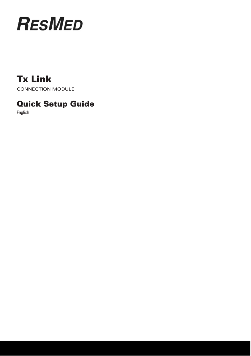 Page n°1 - Manuel utilisateur ResMed Tx link