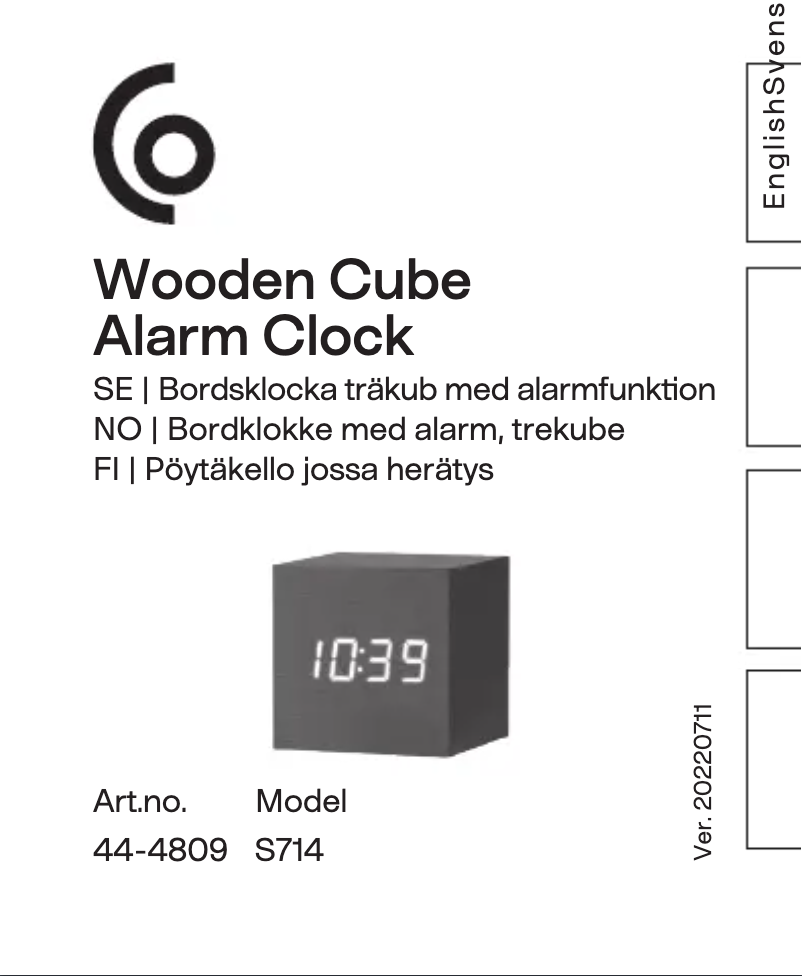 Page 1 de la notice Manuel utilisateur Clas Ohlson 44-1514