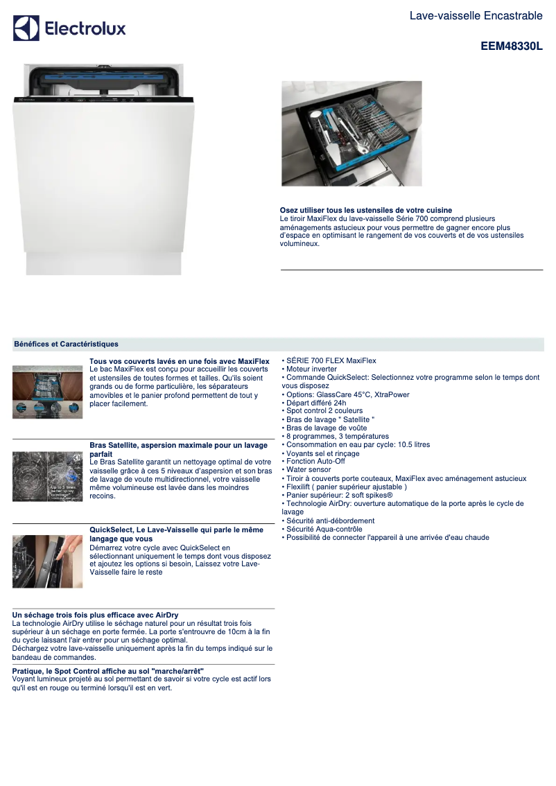 Image de la première page du manuel de l'appareil EEM48330L