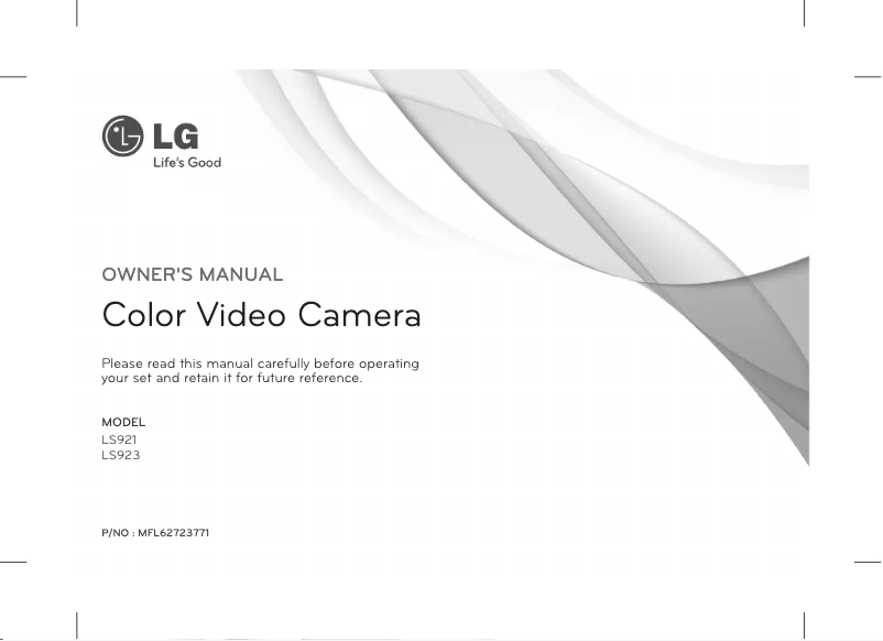 Page 1 de la notice Manuel utilisateur LG LS923