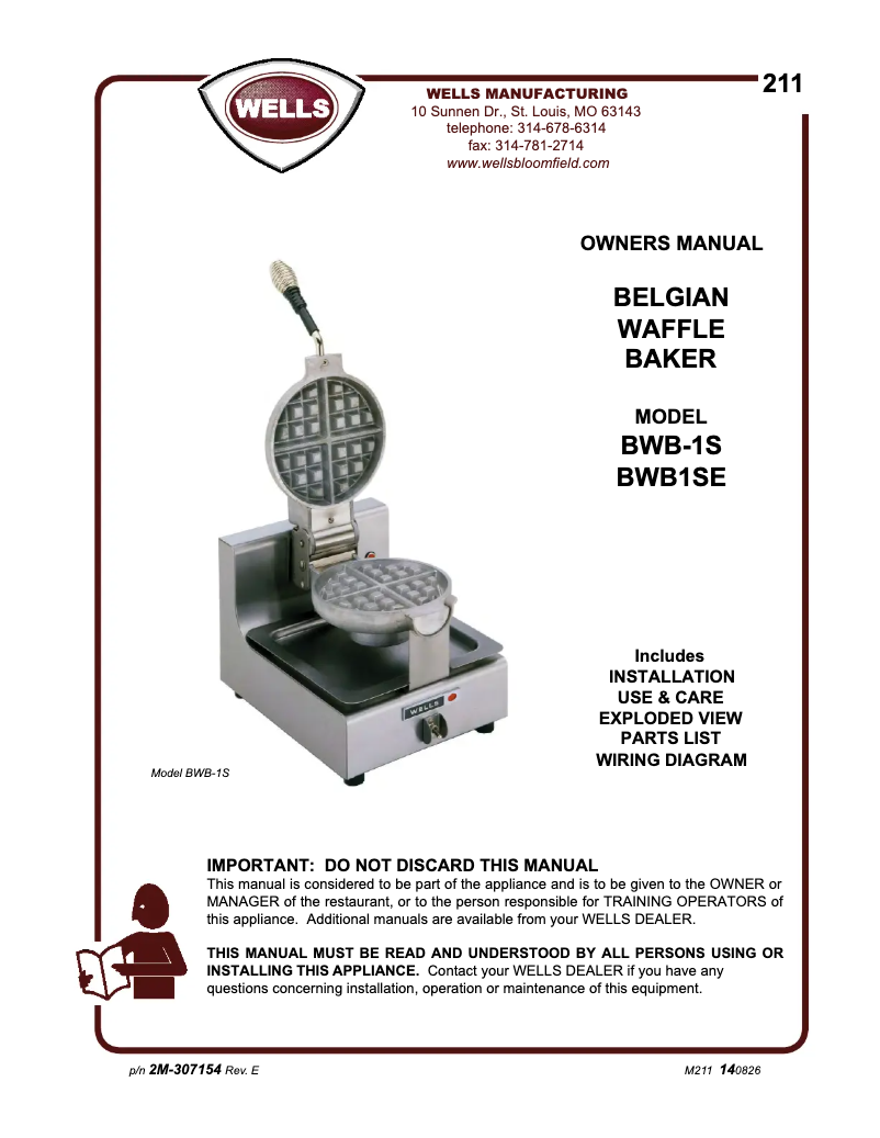 Image de la première page du manuel de l'appareil BWB1SE