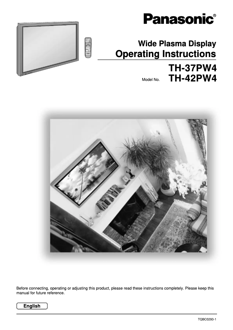 Page 1 de la notice Manuel utilisateur Panasonic Viera TH-37PW4HZ