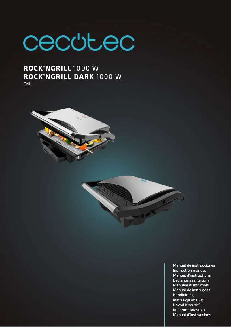 Image de la première page du manuel de l'appareil Rock’nGrill 1000 W