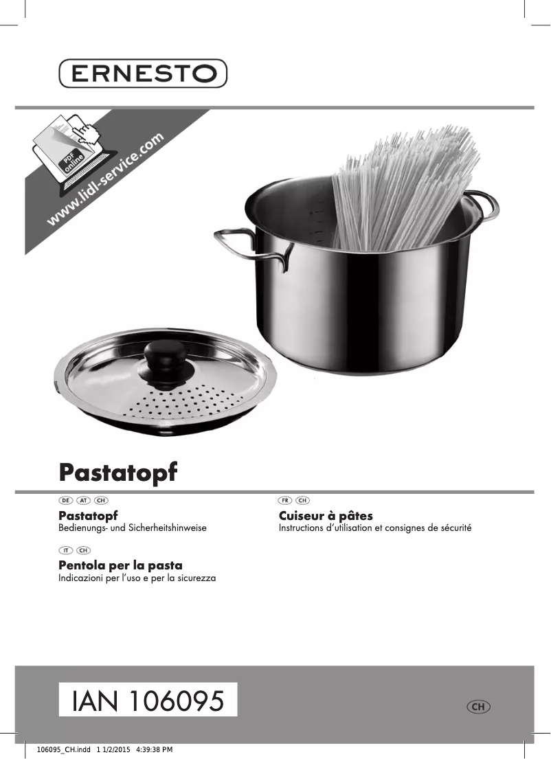 Image de la première page du manuel de l'appareil IAN 106095