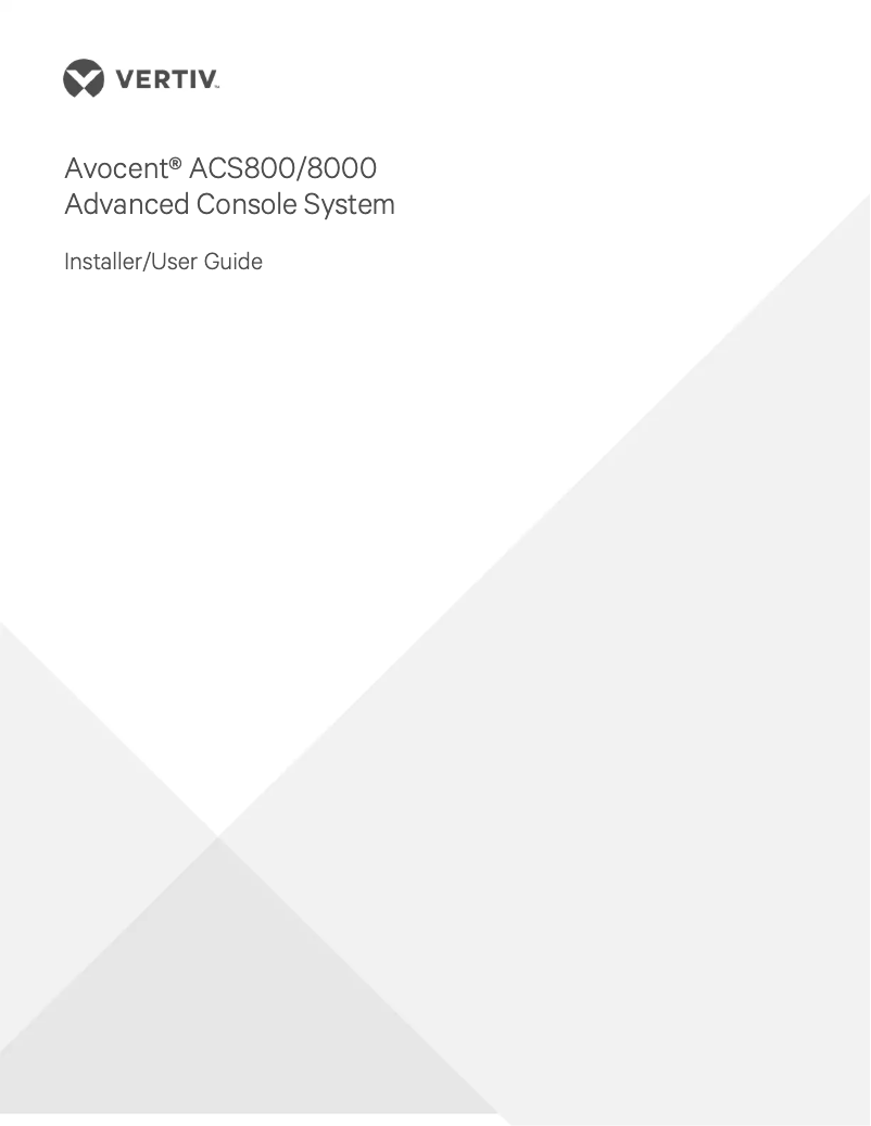 Image de la première page du manuel de l'appareil ACS8008