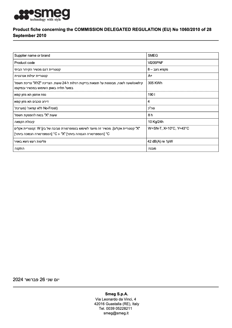 Image de la première page du manuel de l'appareil VI205PNF