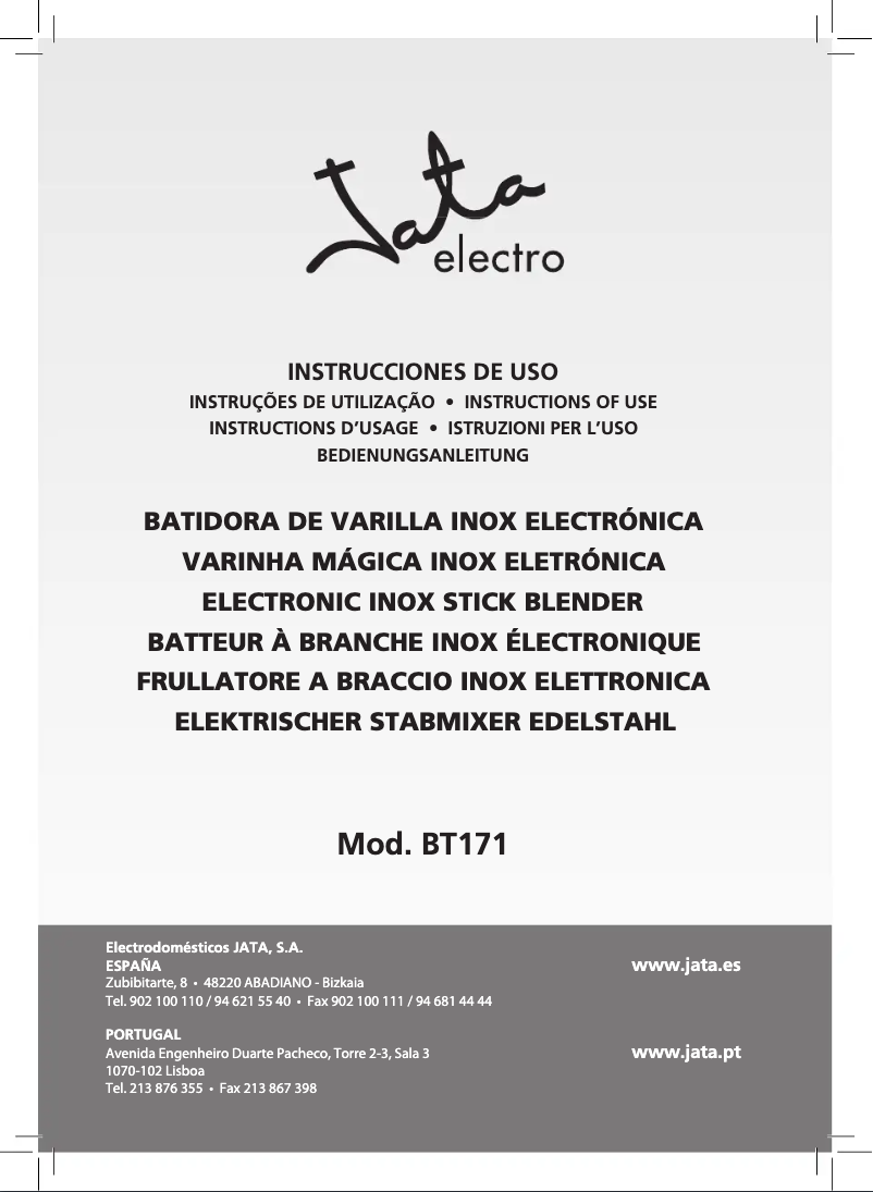 Página 1 del manual Manual de usuario Jata BT171