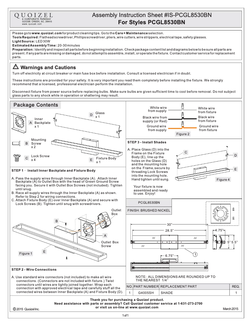 Image de la première page du manuel de l'appareil PCGL8530BN