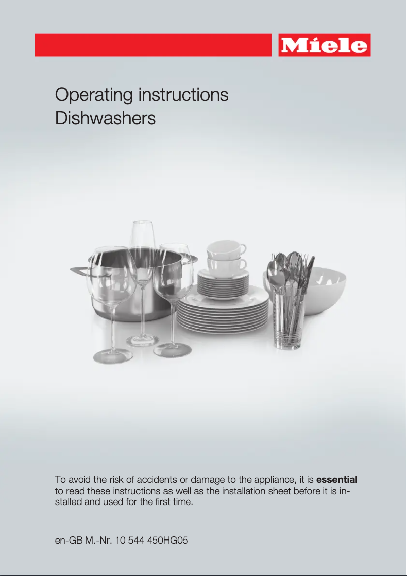 Page 1 of the manual User Manual Miele G 4940 SC