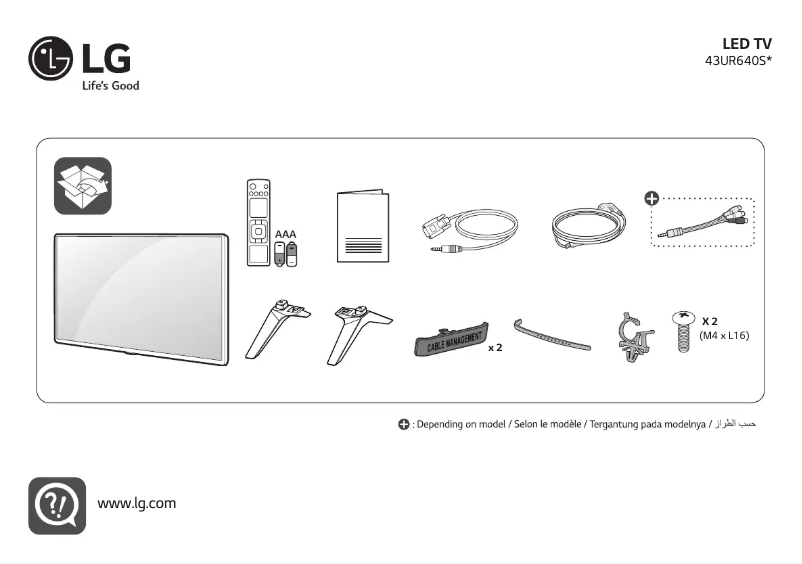 Page n°1 - Manuel utilisateur LG 43UR640S0GD