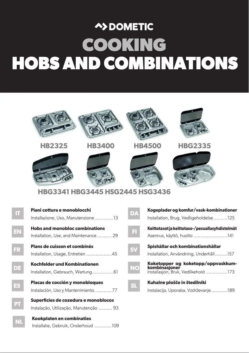 Page 1 de la notice Manuel utilisateur Dometic HB 2370