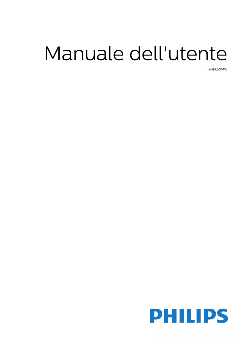 Page 1 de la notice Manuel utilisateur Philips 19HFL5014W