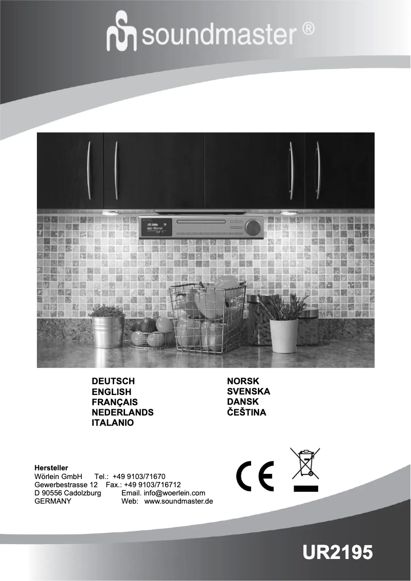 Page 1 de la notice Manuel utilisateur Soundmaster UR2195