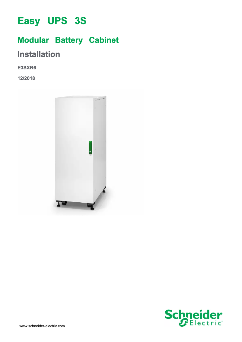 Page n°1 - Manuel utilisateur APC E3SXR6