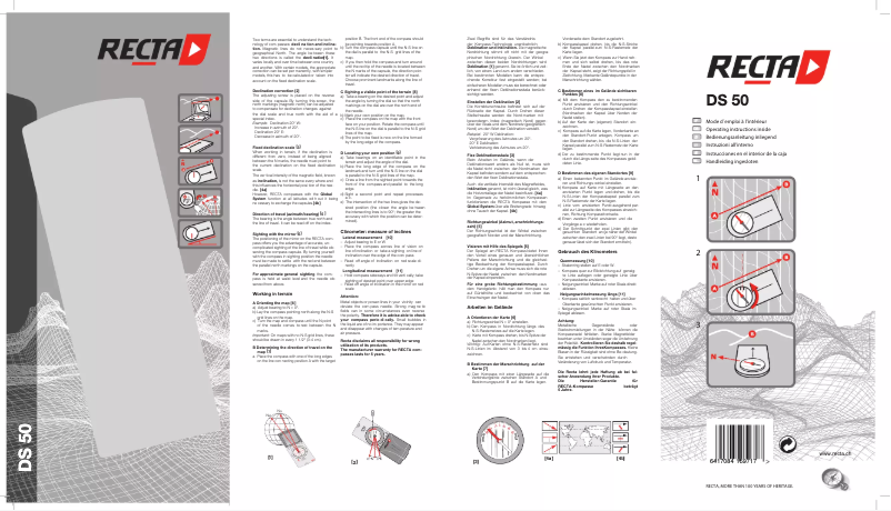 Page n°1 - Manuel utilisateur Recta DS-50
