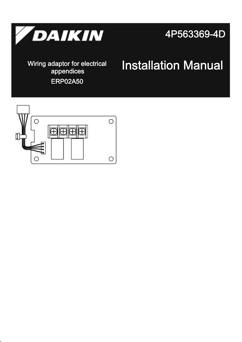 Página 1 del manual Manual de usuario Daikin ERP02A50