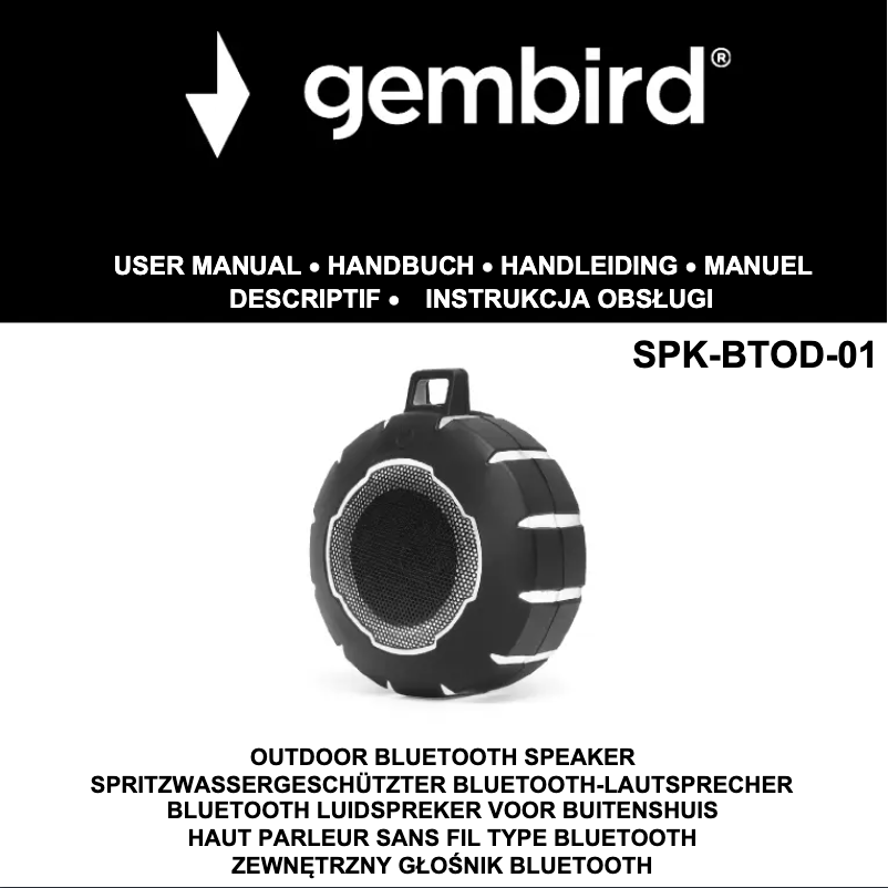 Image de la première page du manuel de l'appareil SPK-BTOD-01