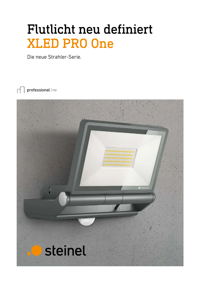 Page 1 de la notice Brochure Steinel XLED PRO ONE Plus S