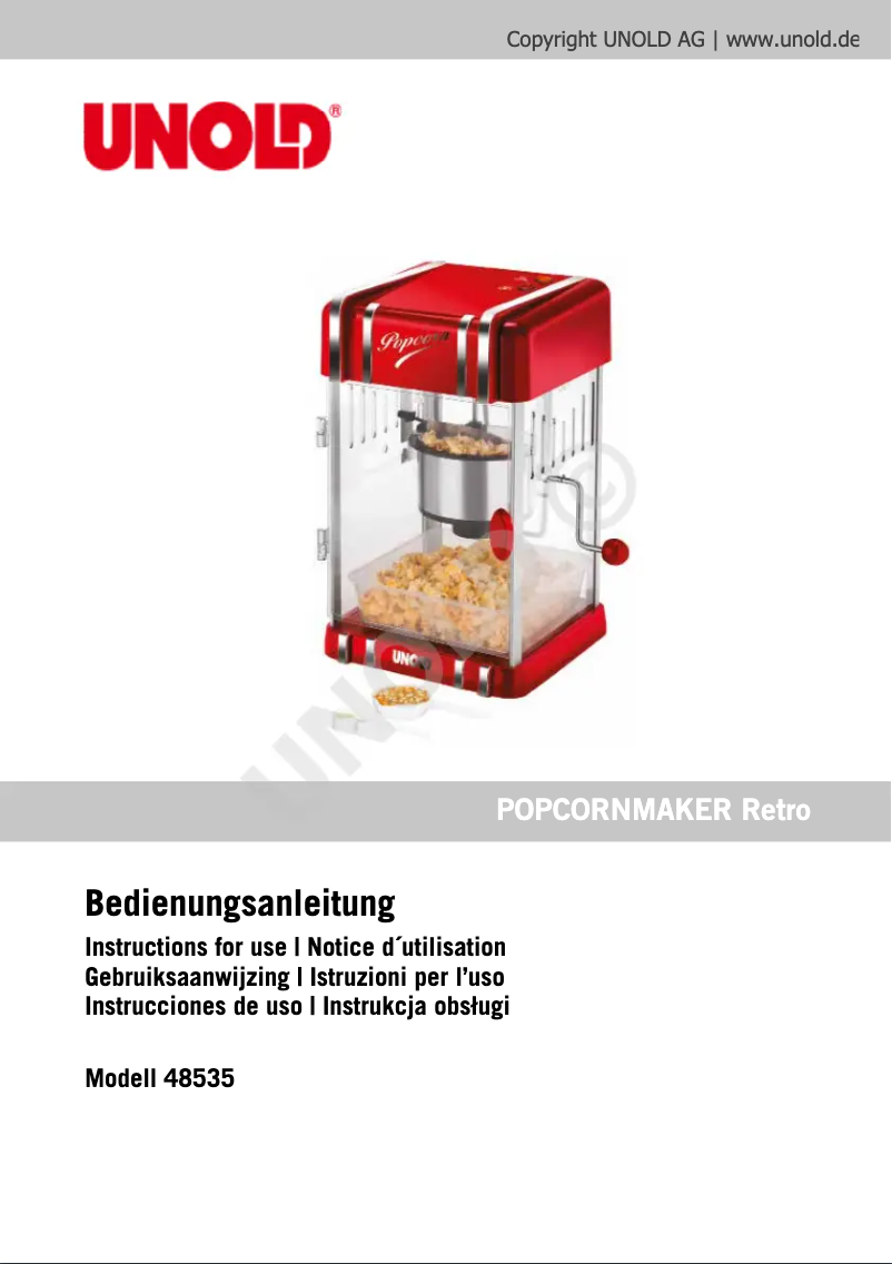 Image de la première page du manuel de l'appareil Retro 48535