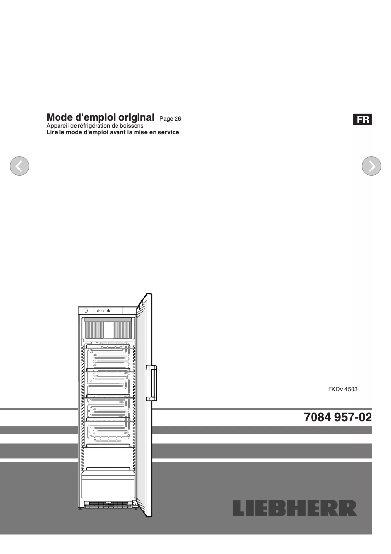 Image de la première page du manuel de l'appareil FKDV 4503