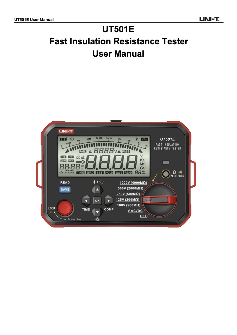 Page n°1 - Manuel utilisateur Uni-T UT501E