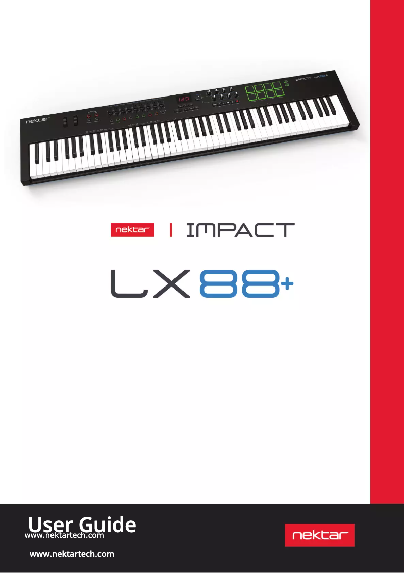 Image de la première page du manuel de l'appareil Impact LX88+