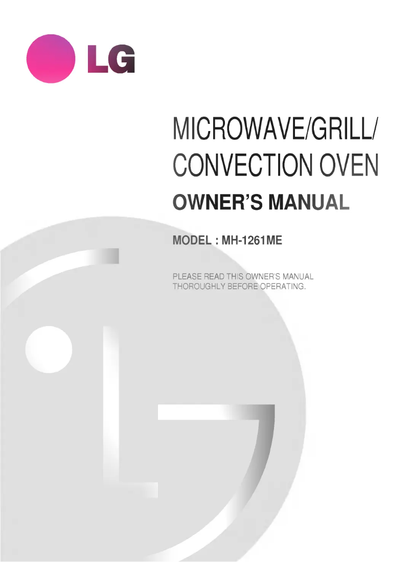 Image de la première page du manuel de l'appareil MH-1261ME