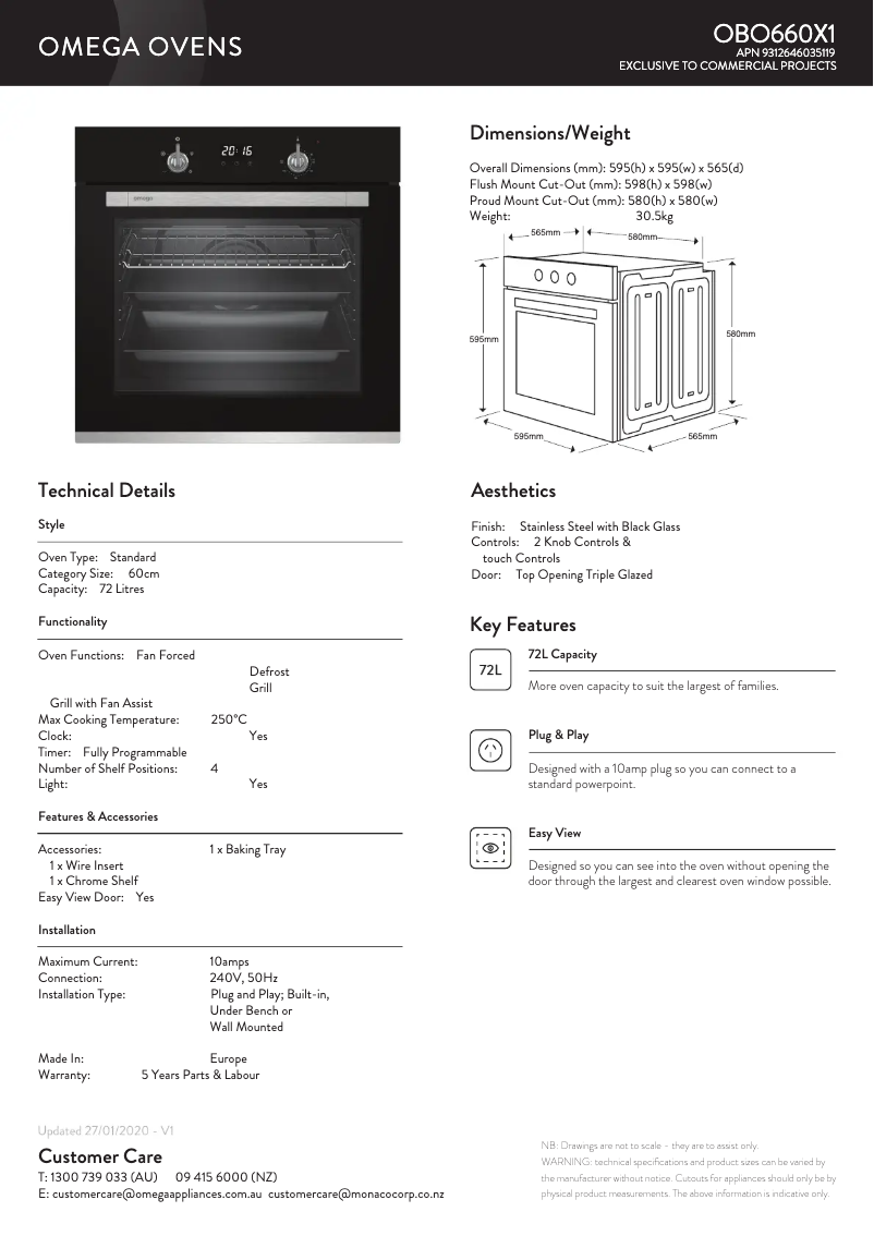 Image de la première page du manuel de l'appareil OBO660X1