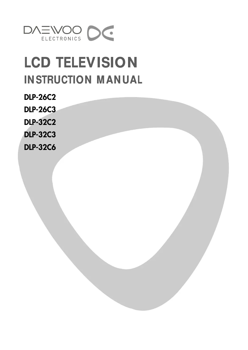 Page n°1 - Manuel utilisateur Daewoo DLP-32C2