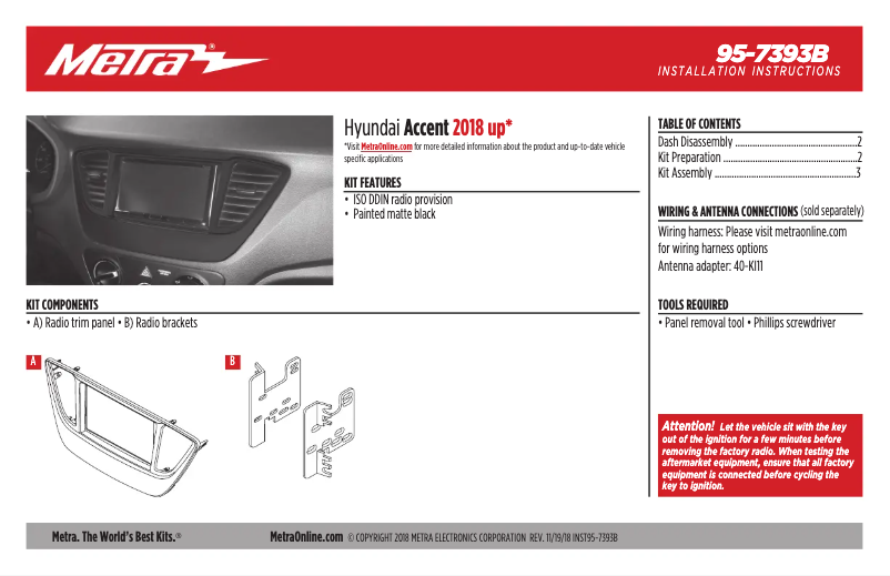 Página 1 del manual Manual de usuario Metra 95-7393B
