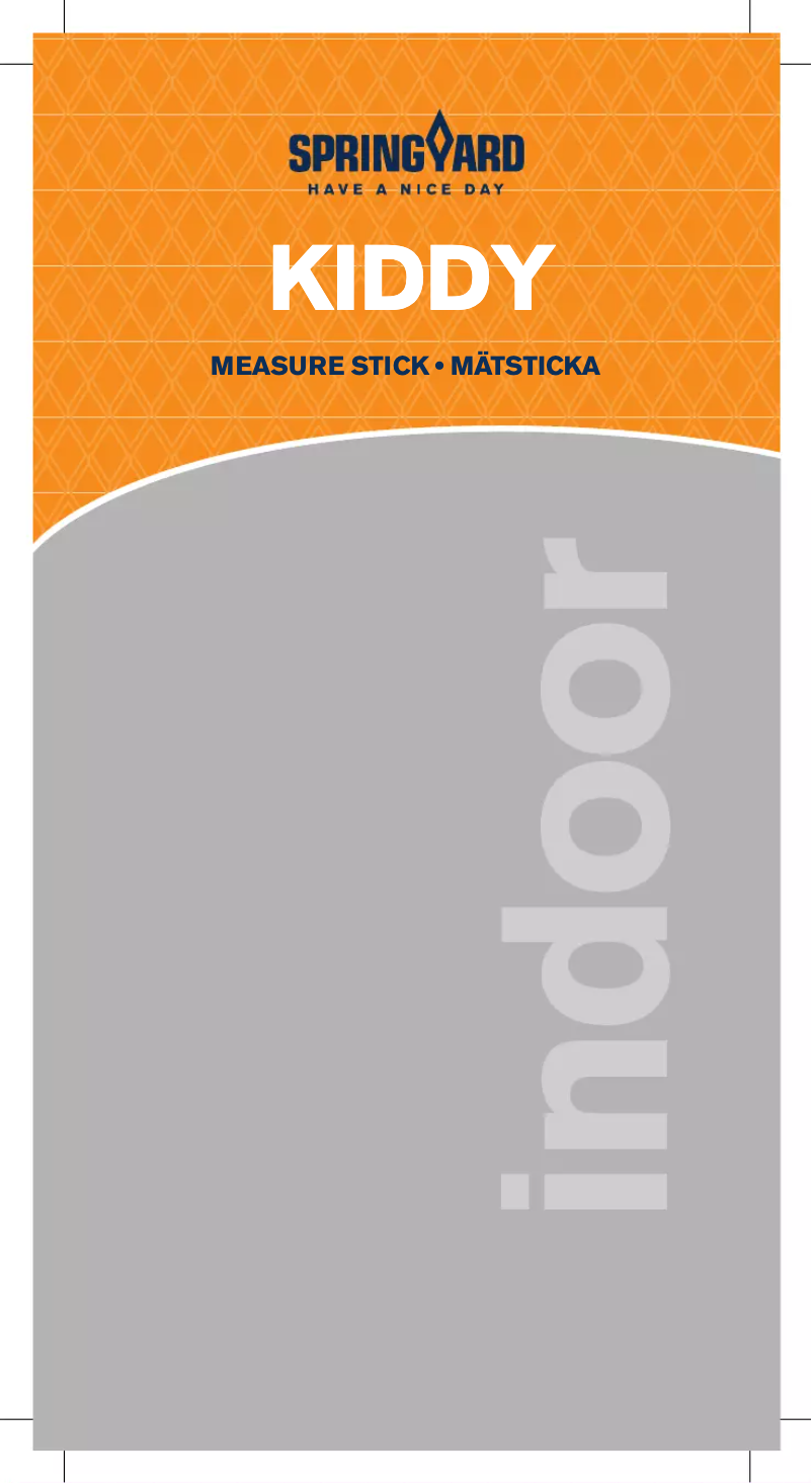 Page 1 de la notice Manuel utilisateur Springyard Kiddy