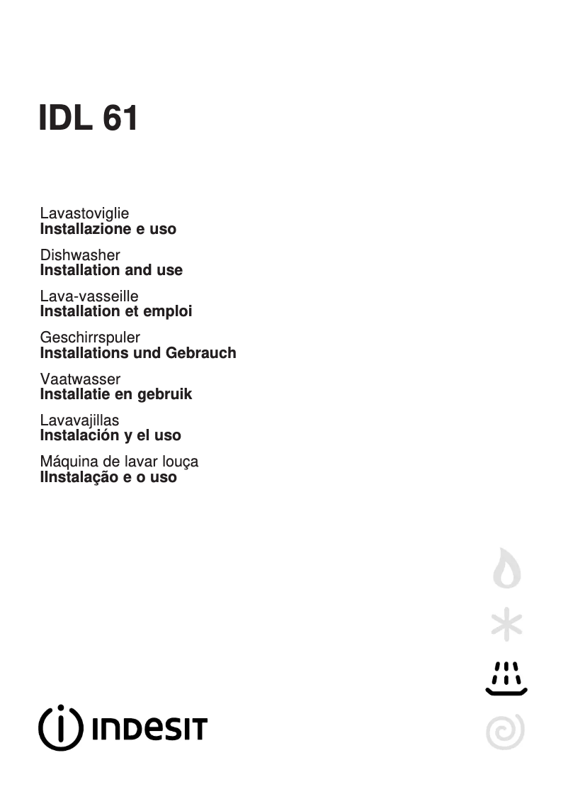 Page n°1 - Manuel utilisateur Indesit IDL 61 EU