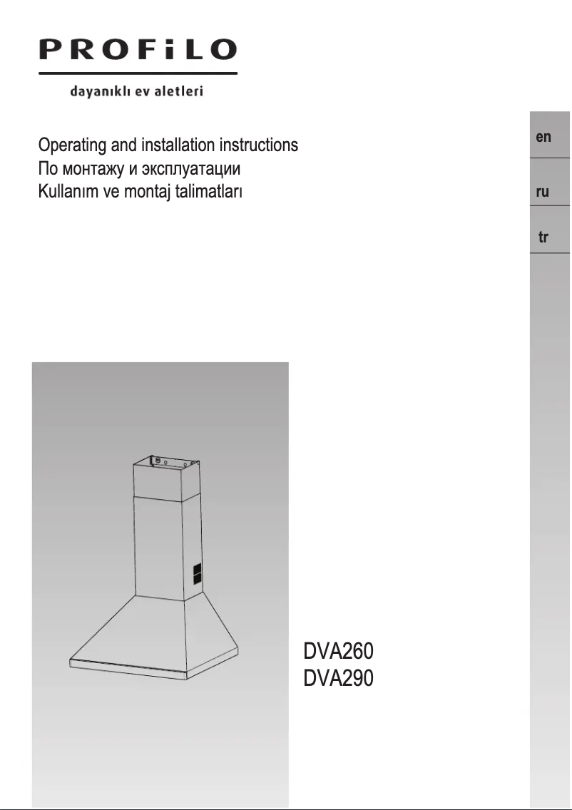 Page 1 de la notice Guide d'installation Profilo DVA290