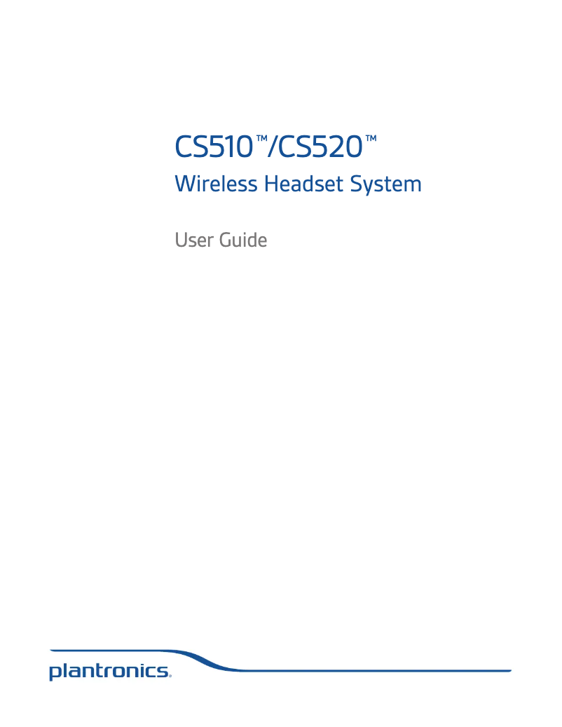 Página 1 del manual Manual de usuario Plantronics CS520/A