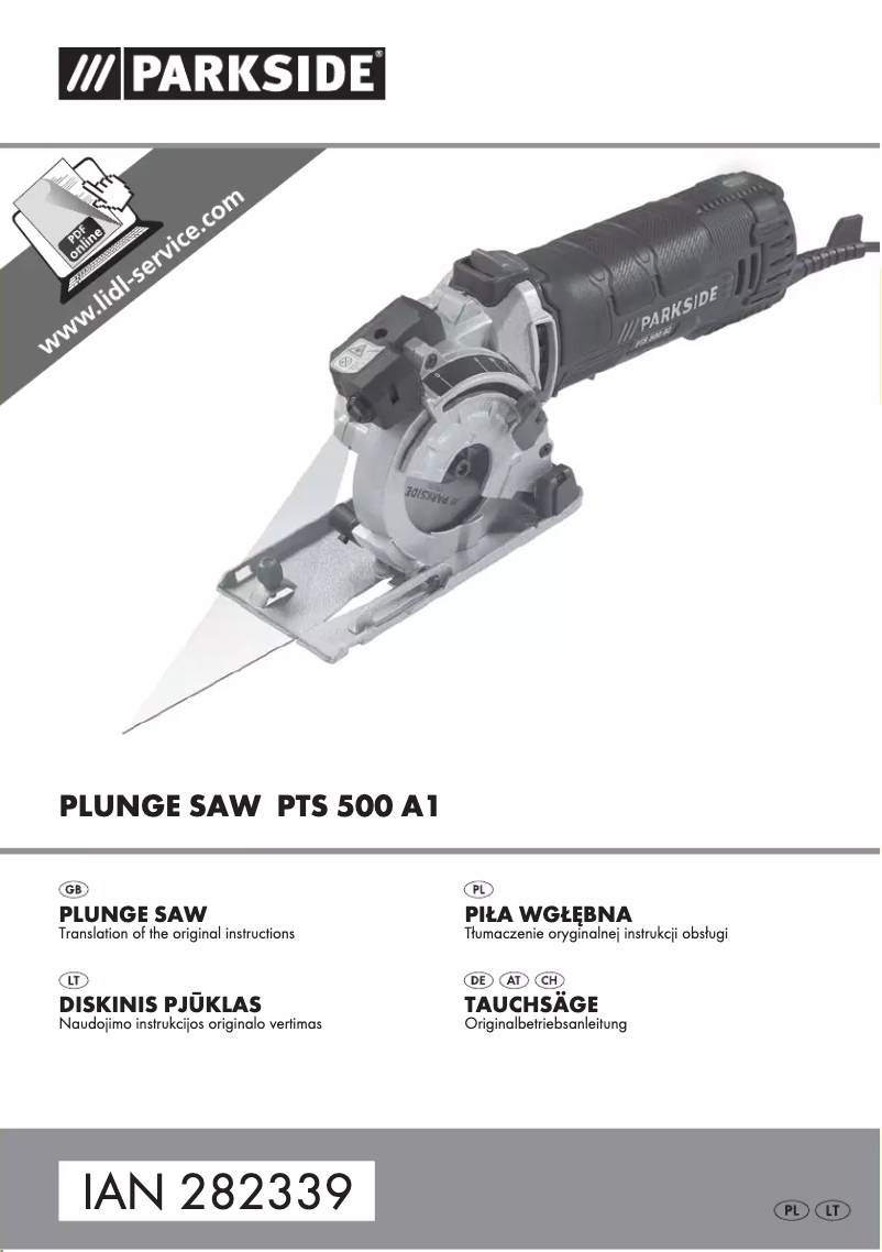 Page n°1 - Manuel utilisateur Parkside PTS 500 B2
