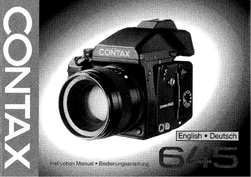 Page n°1 - Manuel utilisateur Contax 645