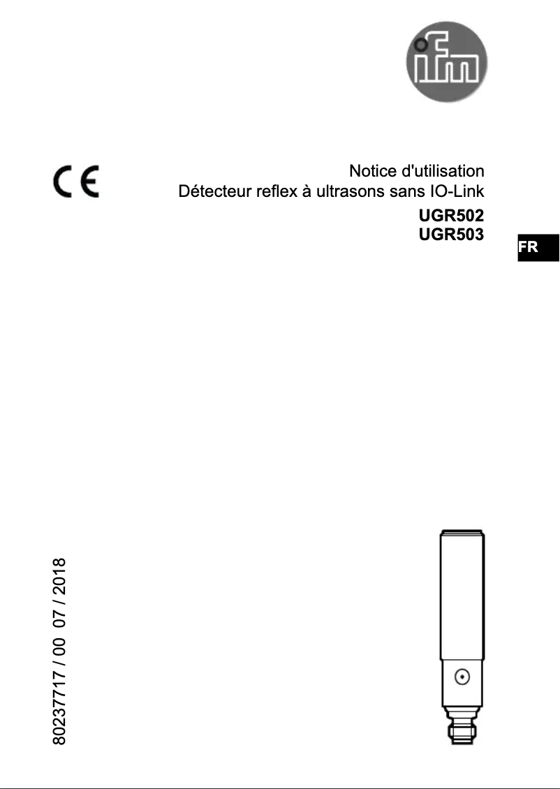 Page n°1 - Manuel utilisateur IFM UGR503