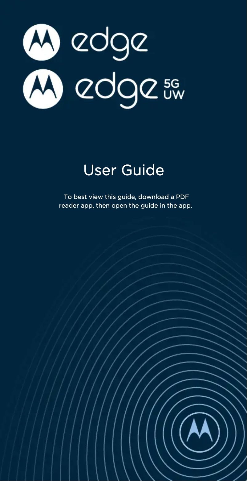 Page n°1 - Manuel utilisateur Motorola Edge 5G UW