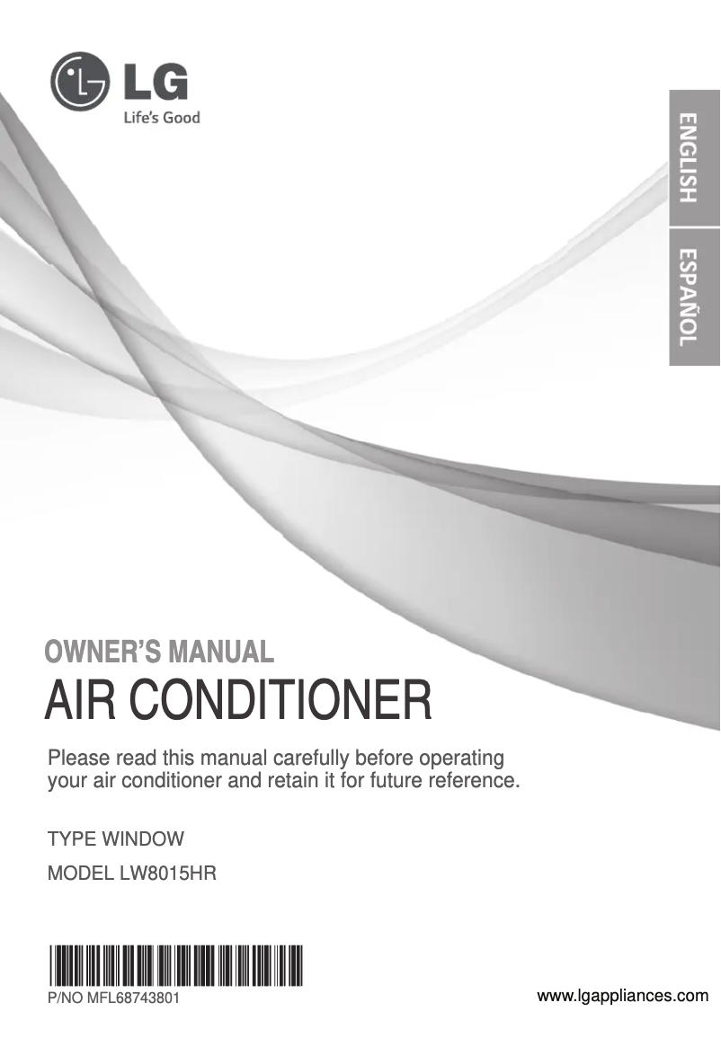 Page 1 de la notice Manuel utilisateur LG LW8015HR