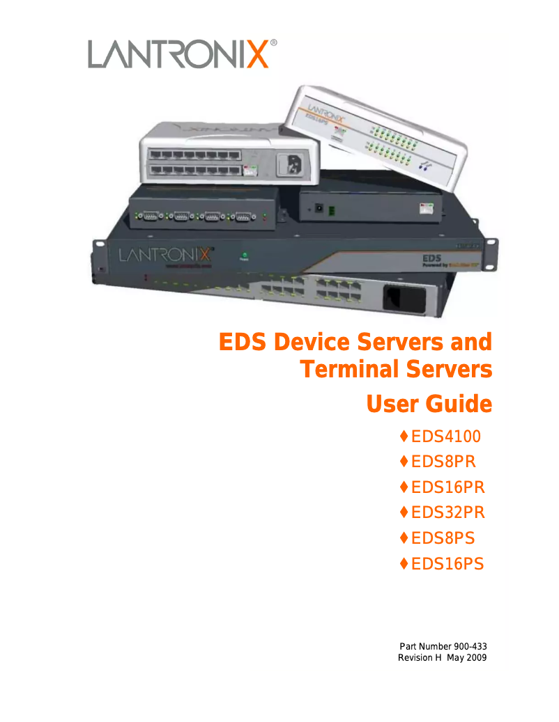 Page n°1 - Manuel utilisateur Lantronix EDS16PS