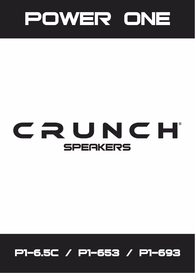 Page n°1 - Manuel utilisateur Crunch P1-6.5C