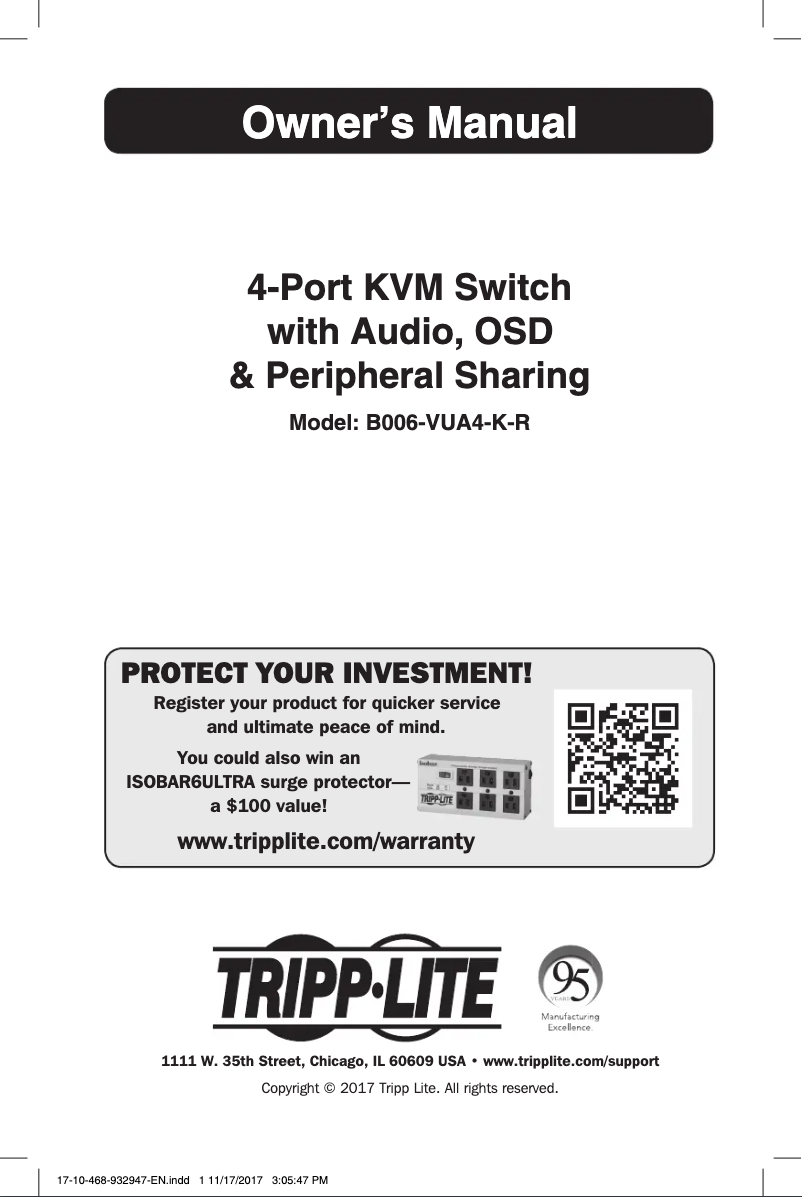 Página 1 del manual Manual de usuario Tripp Lite B006-VUA4-K-R